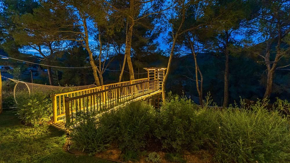 Can N Ibiza estate: woven pendant lights in the garden (2)